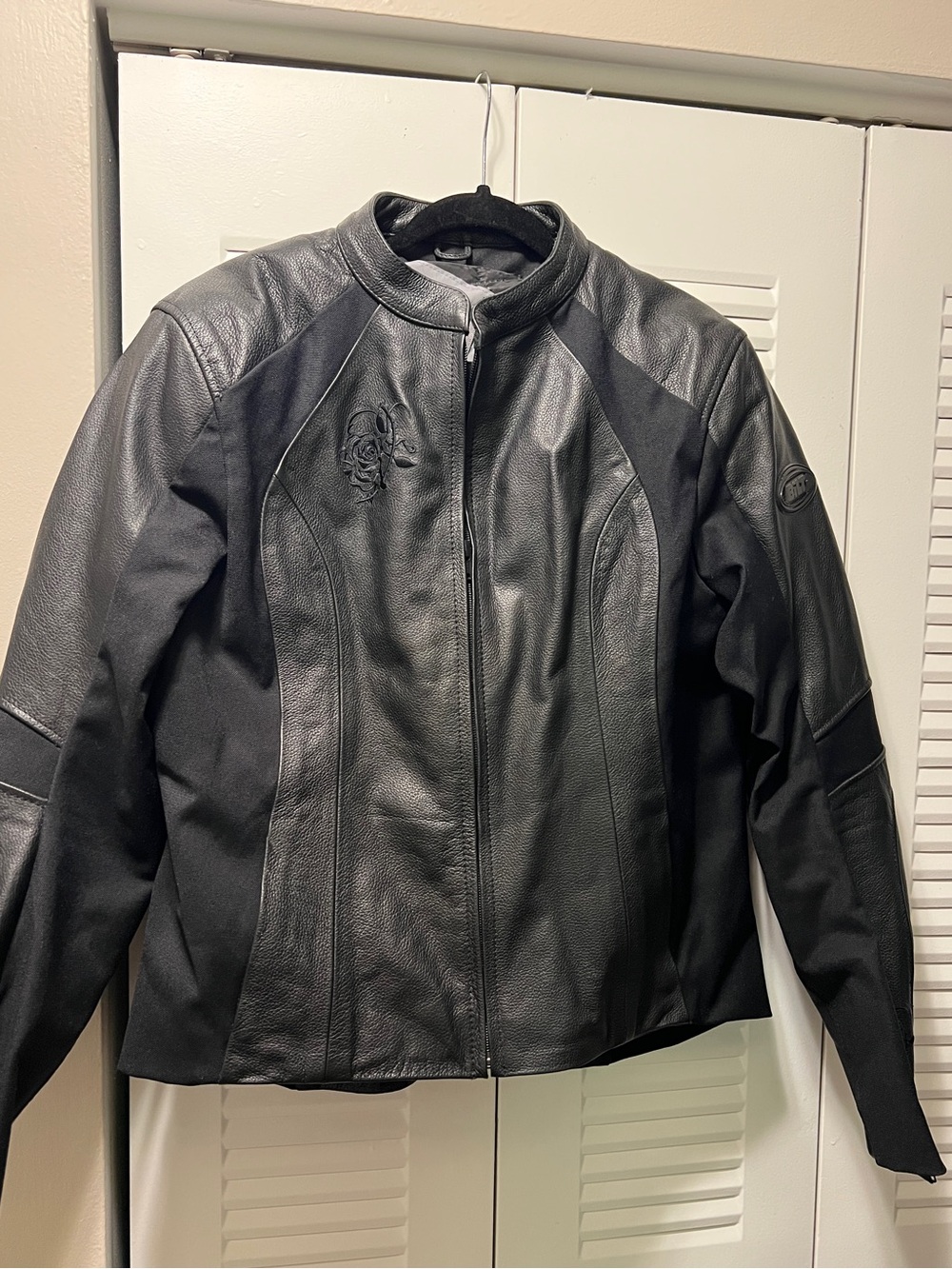 Women's BILT Black Leather Motorcycle Jacket